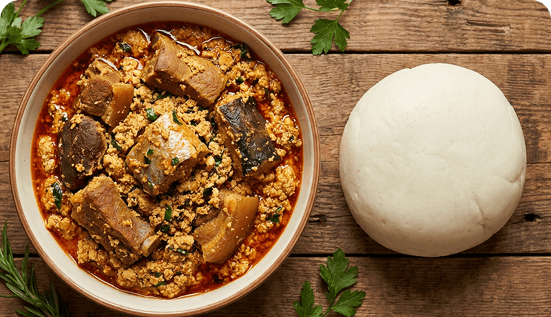 Egusi Soup & Pounded Yam